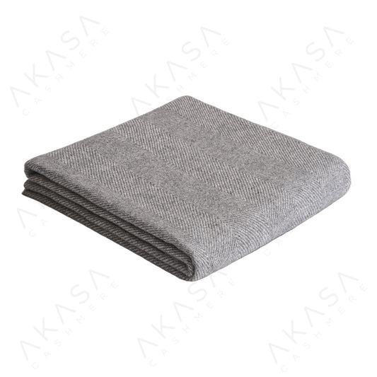 毛毯-暗灰人形條紋 AKS010